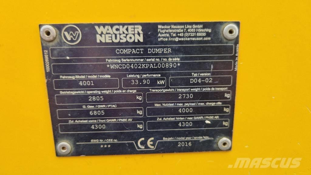 Wacker Neuson 4001 Wozidła kolebkowe