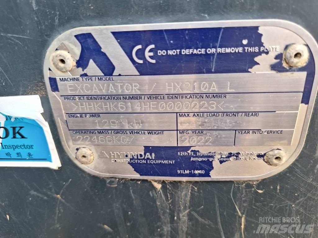 Hyundai HX210A L Koparki gąsienicowe