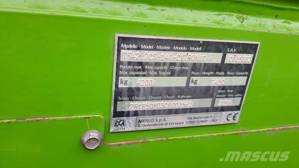 Merlo TF 42.7 CS-140 Teleskopowe ładowarki kołowe