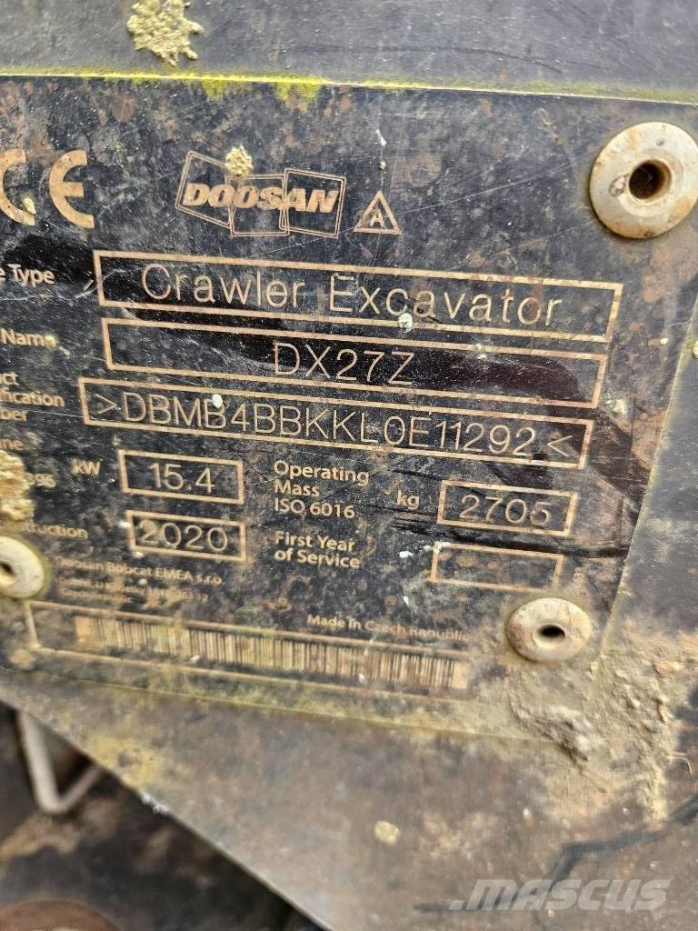 Doosan DX 27 Z Minikoparki