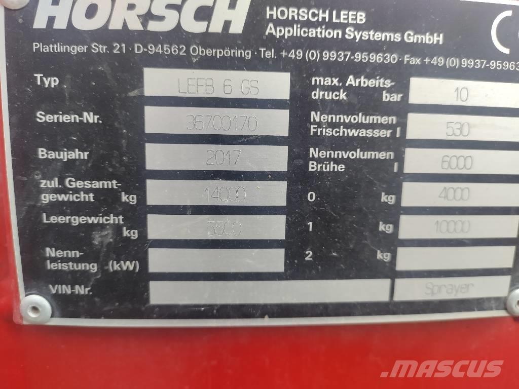 Horsch Leeb 6 GS Opryskiwacze zaczepiane