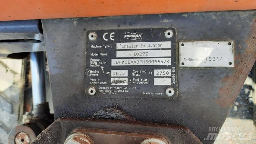 Doosan DX 27 Z Minikoparki