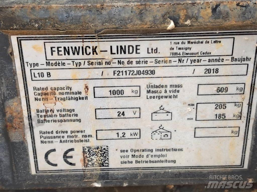 Linde L10B Wózki widłowe unoszące z dyszlem