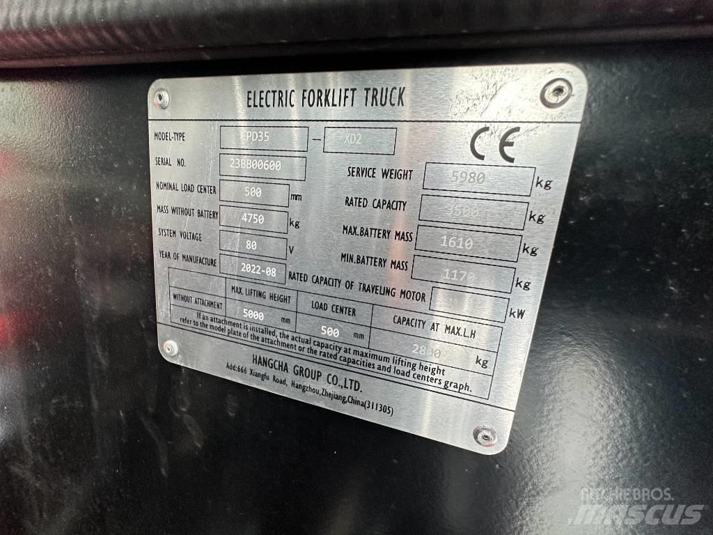 Hangcha CPD35-XD2 Wózki elektryczne