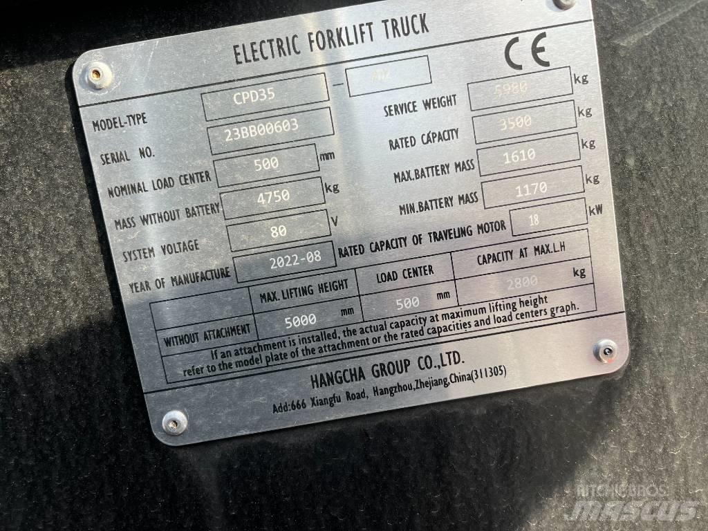 Hangcha CPD35-XD2 Wózki elektryczne
