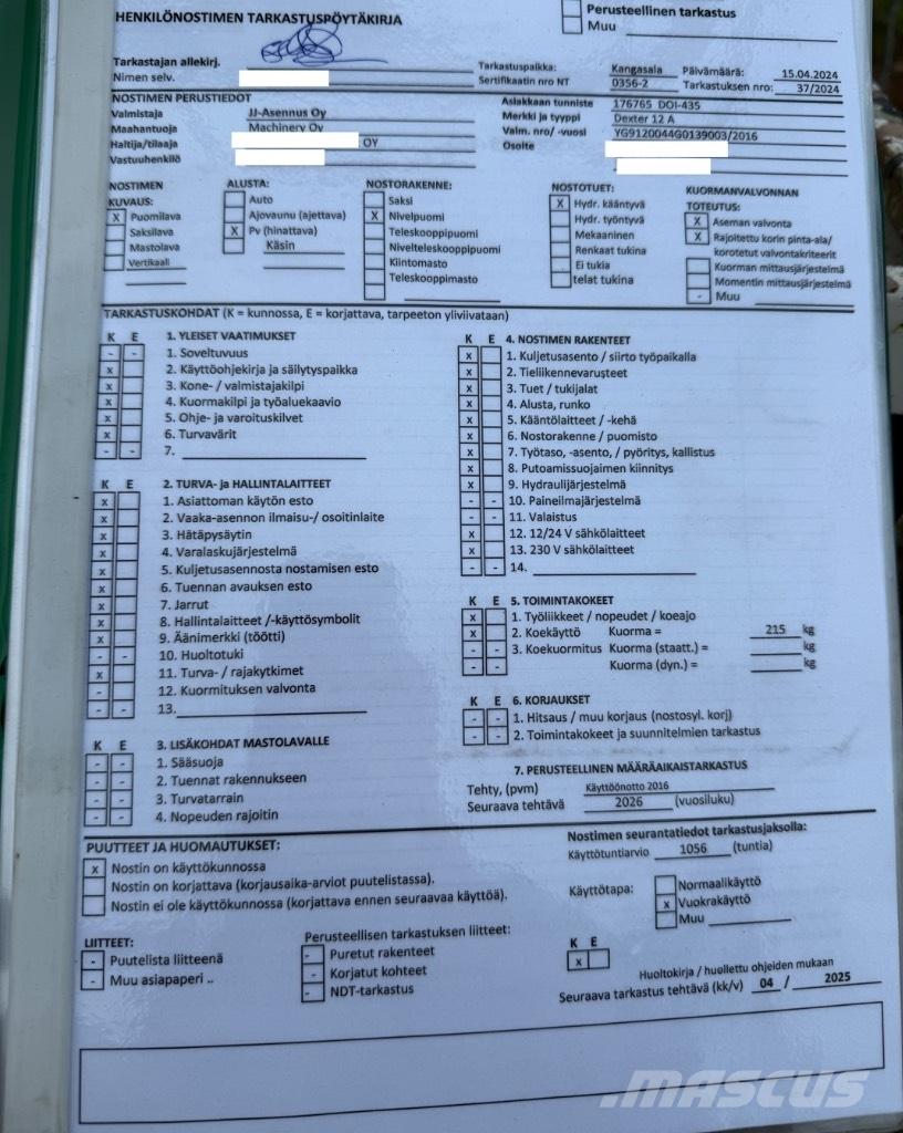 Dexter 12 A Podnośniki na przyczepach