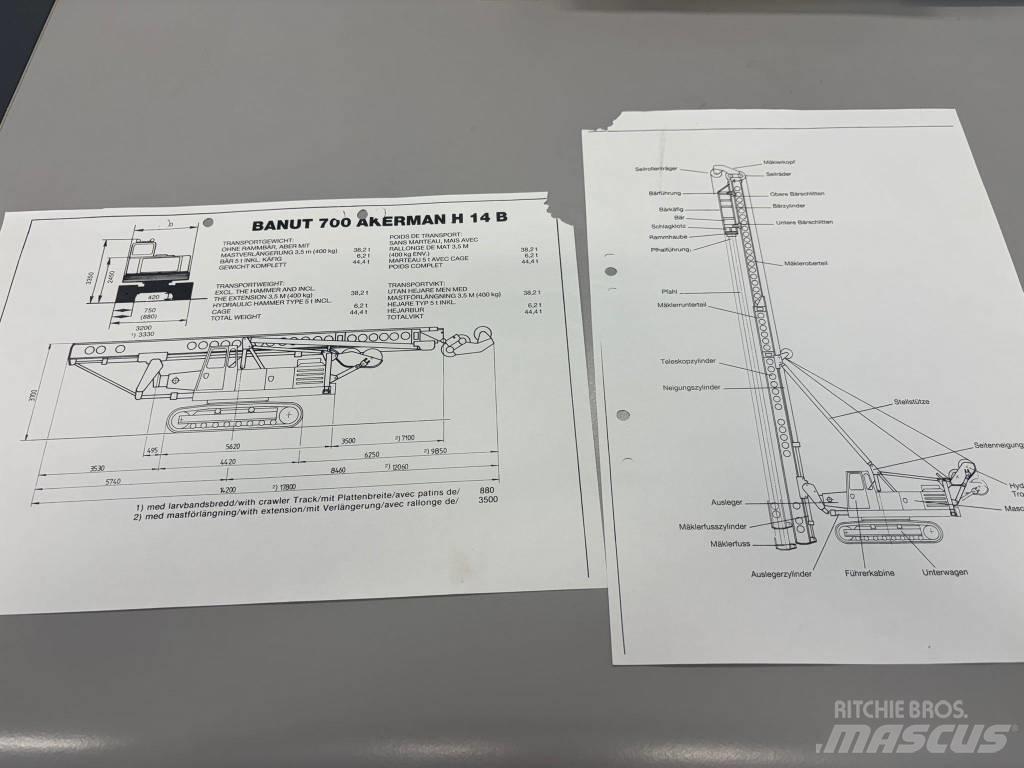 Åkerman Banut H14B Hydrauliczne młoty do palowania