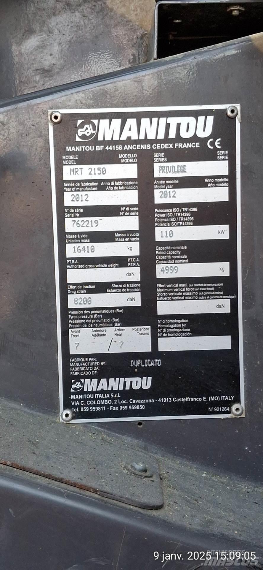 Manitou 2150MRT Ładowarki teleskopowe