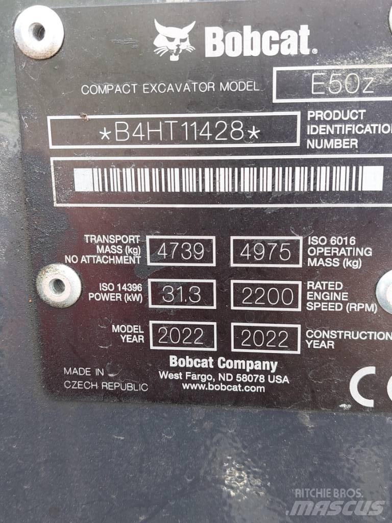 Bobcat E50z Minikoparki