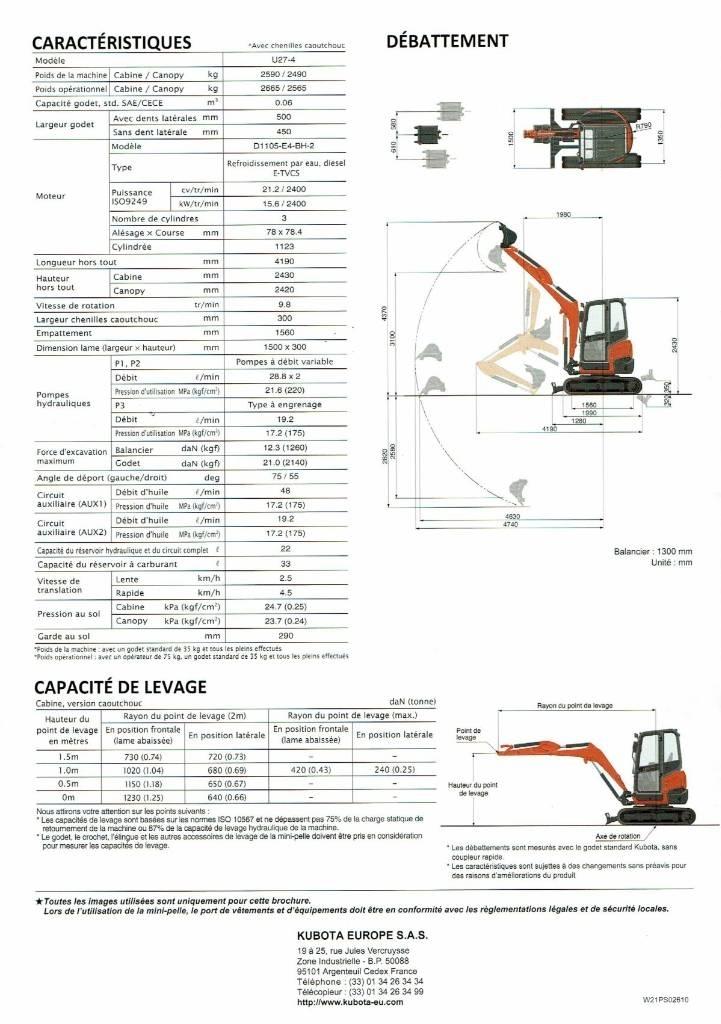 Kubota U 27-4 Minikoparki