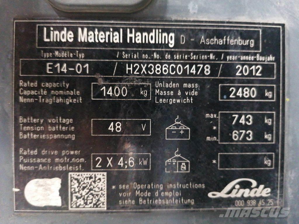 Linde E14-01 Wózki elektryczne
