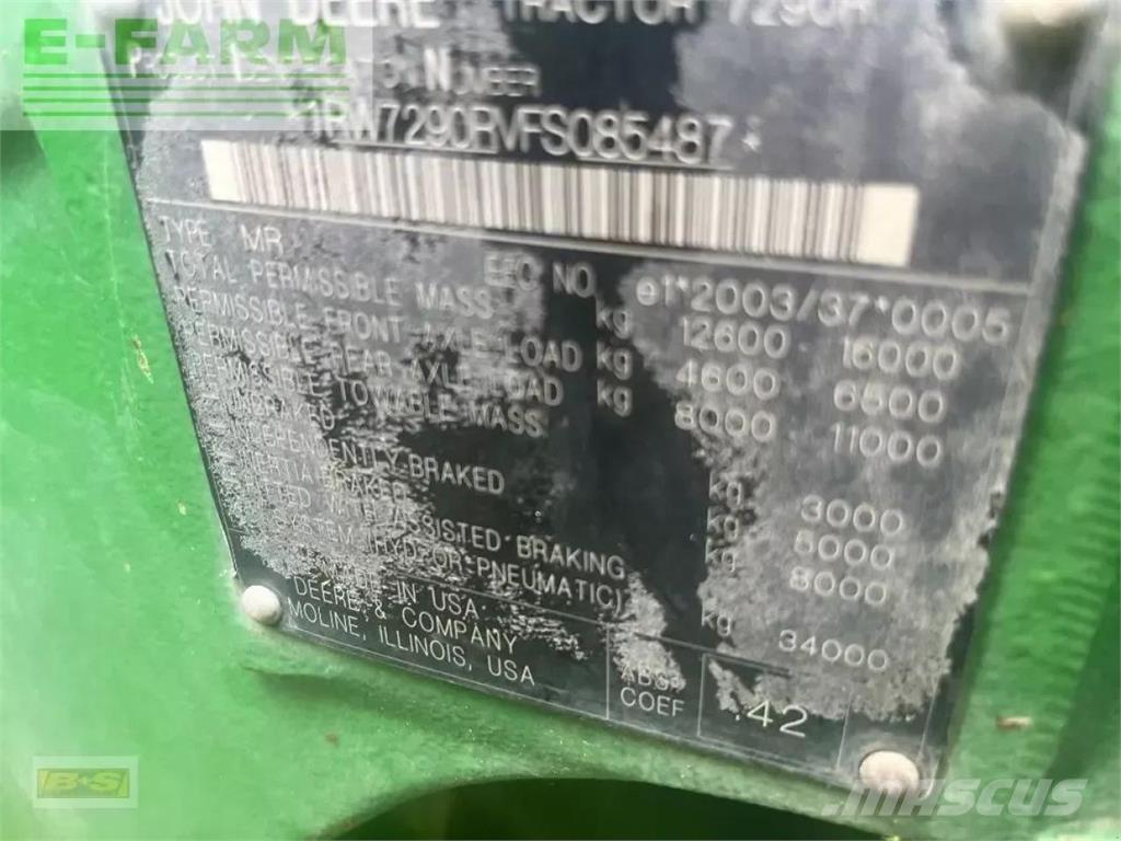 John Deere 7290r Ciągniki rolnicze