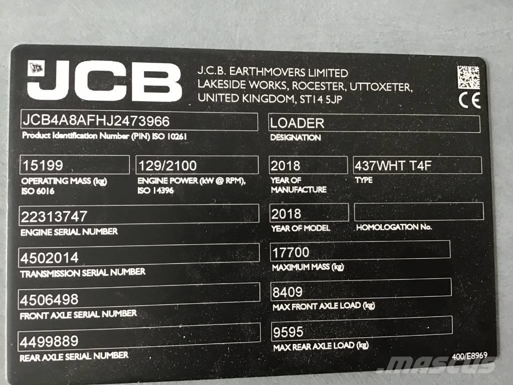JCB 437 WHT Ładowarki kołowe