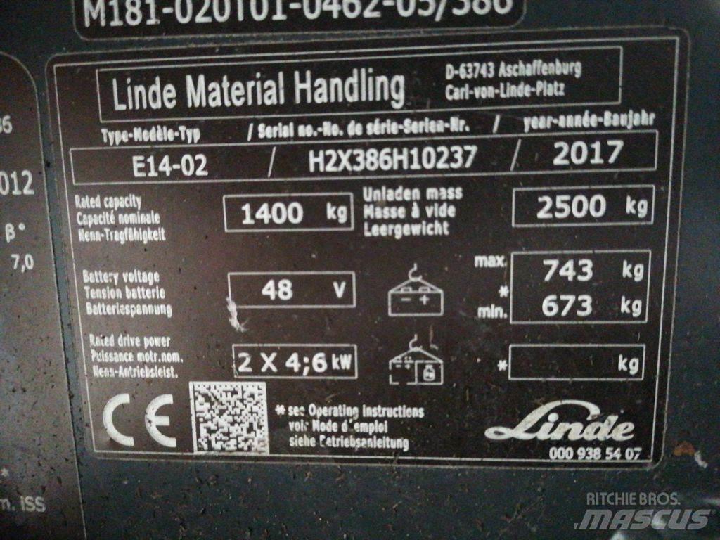 Linde E14-02 Wózki elektryczne