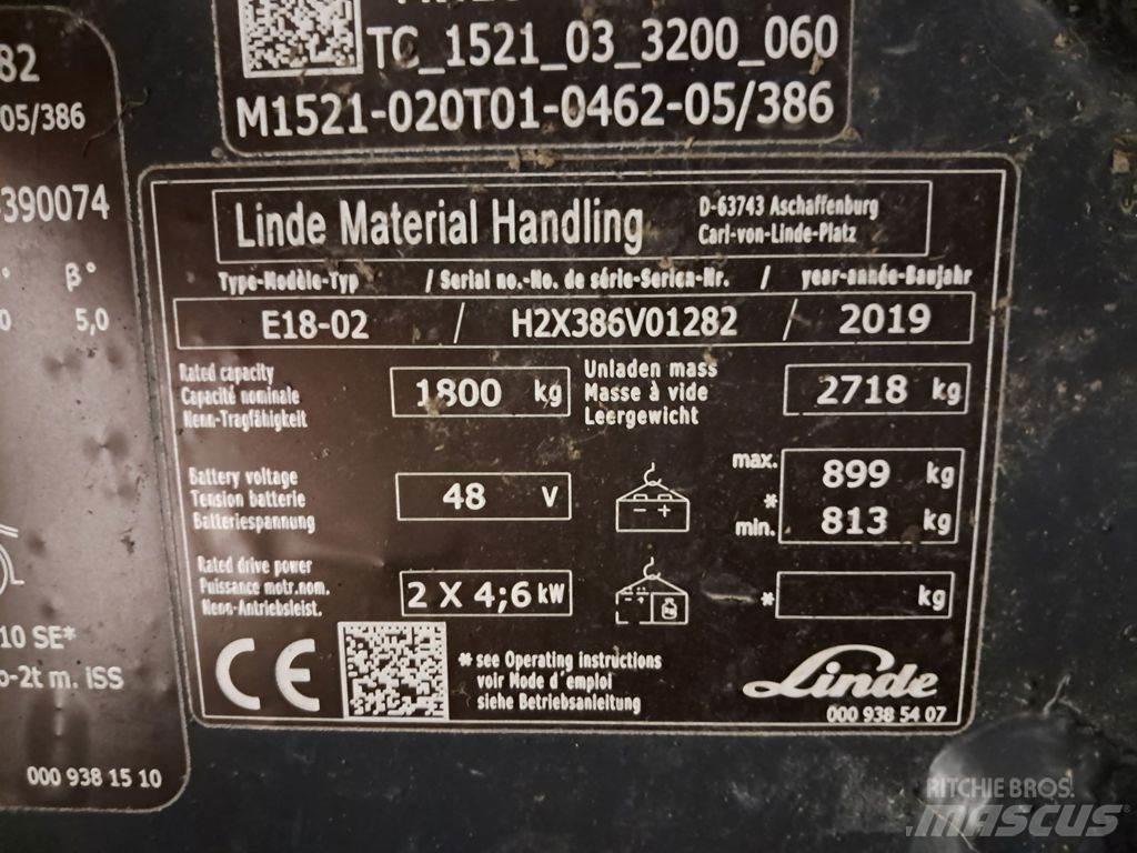 Linde E18-02 Wózki elektryczne
