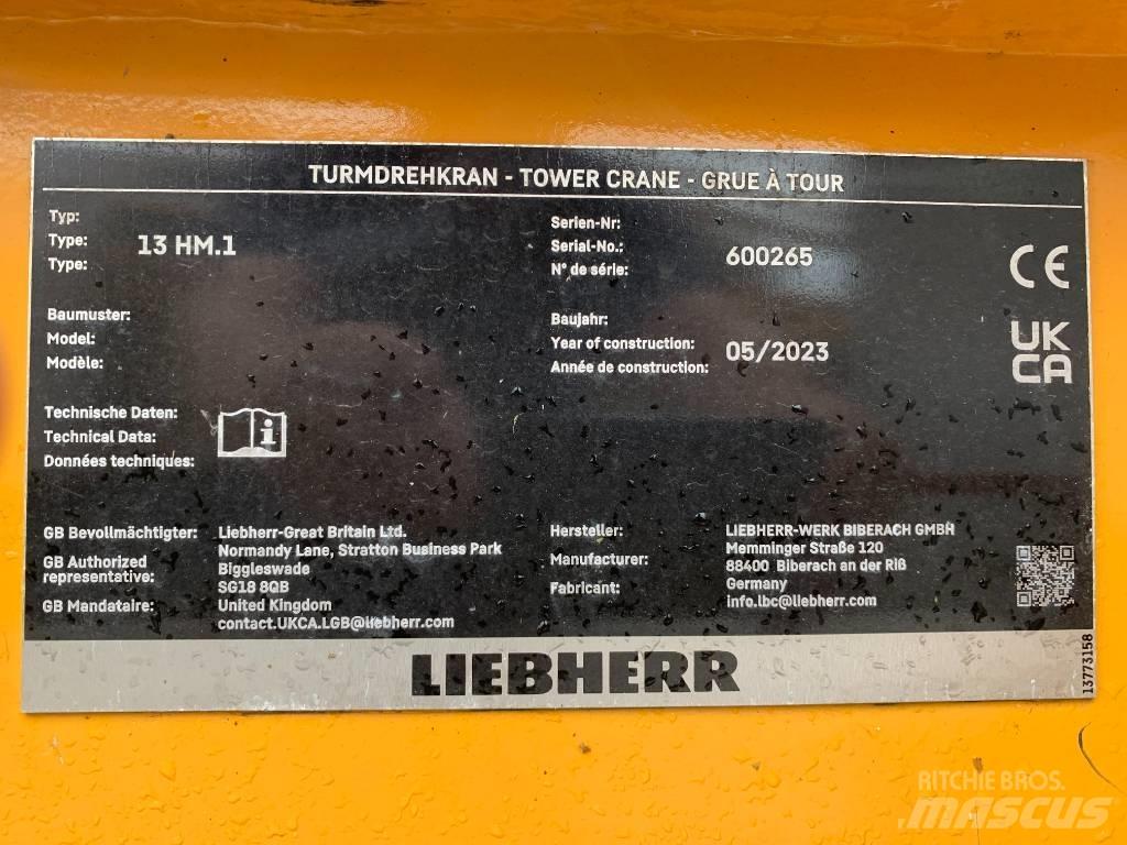 Liebherr 13HM Żurawie wieżowe