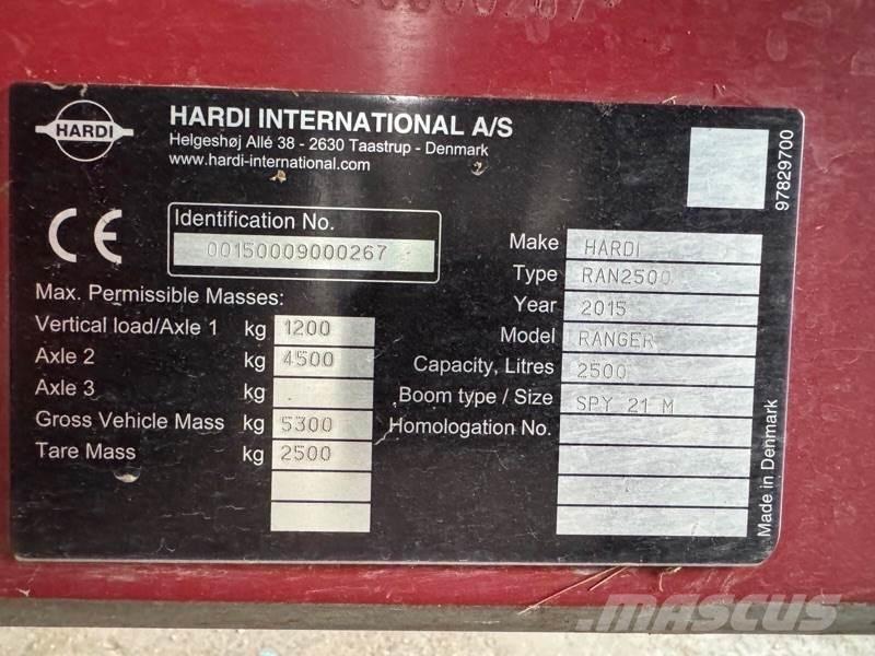 Hardi Ranger 2500 Opryskiwacze zaczepiane