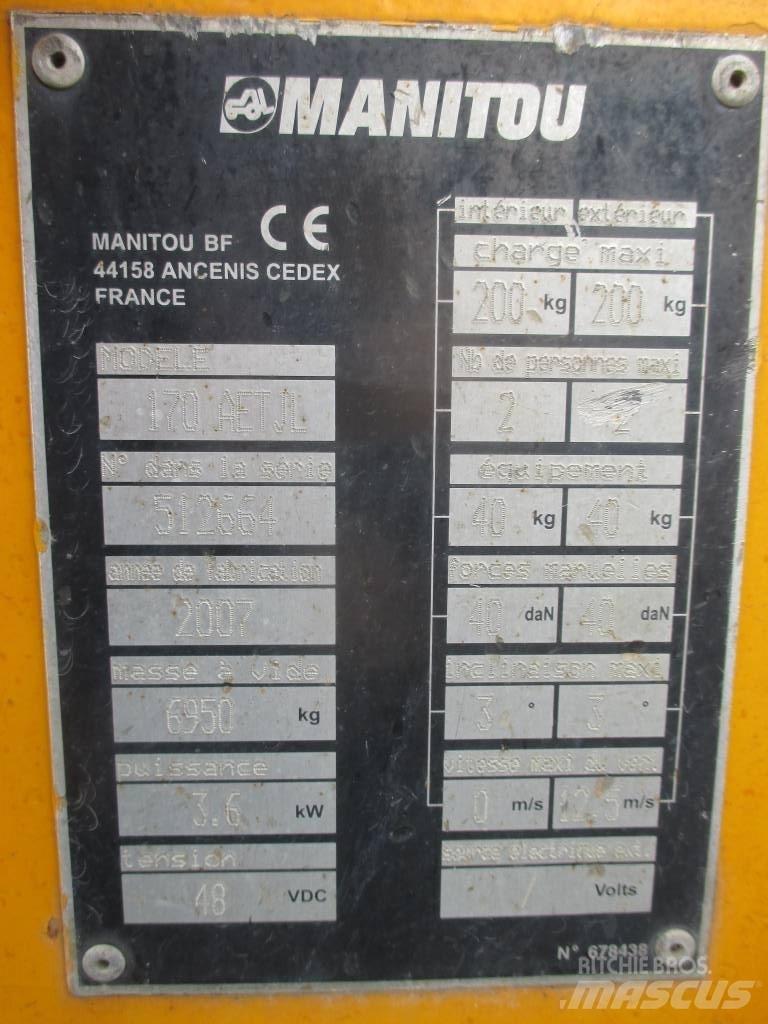Manitou 170 AETJL Podnośniki przegubowe