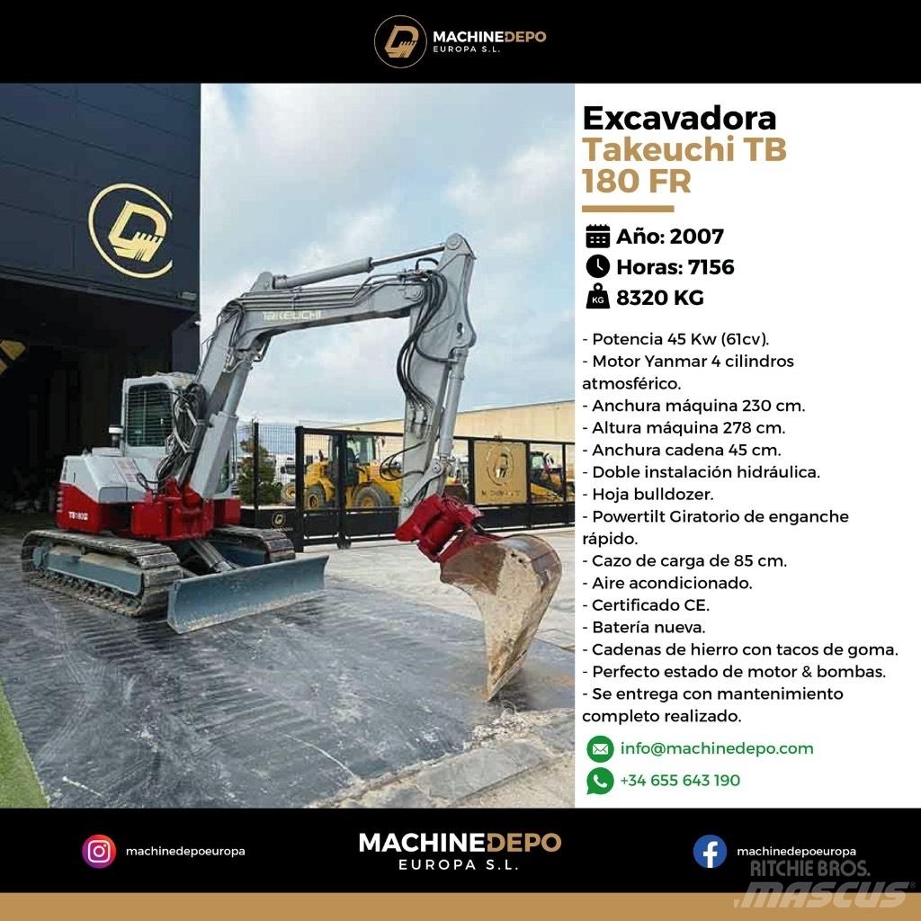 Takeuchi TB 180 FR Midikoparki  7t - 12t