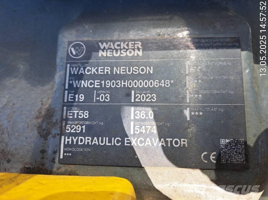 Wacker Neuson ET58 Koparki gąsienicowe