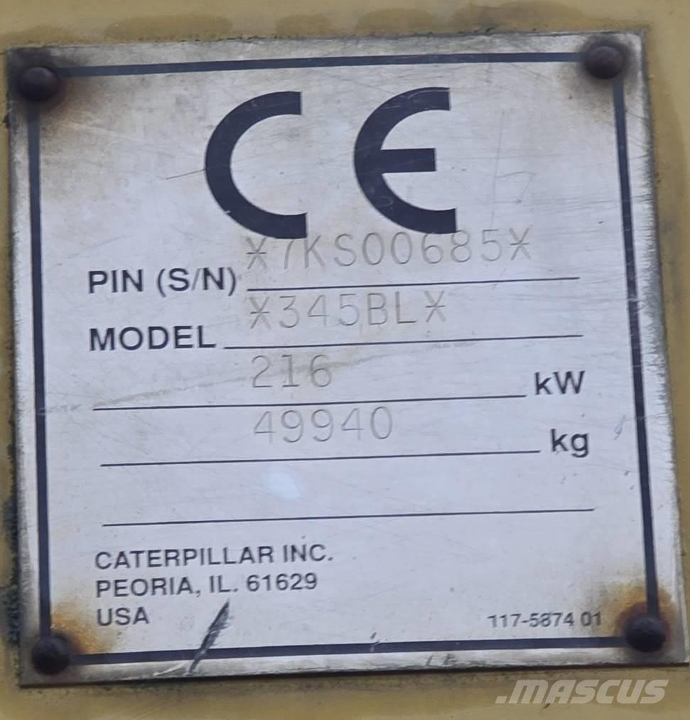 CAT 345 B L Koparki gąsienicowe