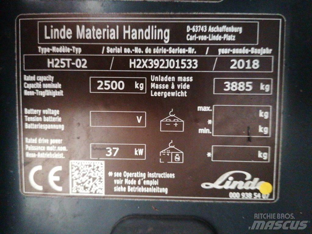 Linde H25T-02 Wózki LPG