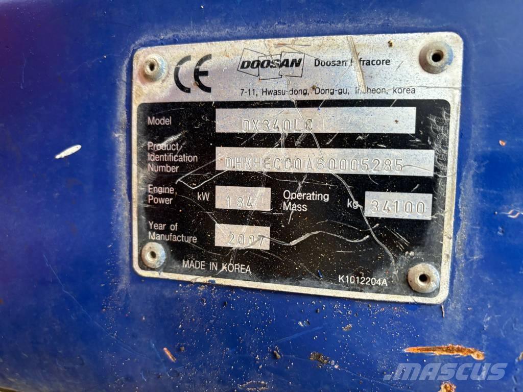 Doosan DX 340 LC Koparki gąsienicowe
