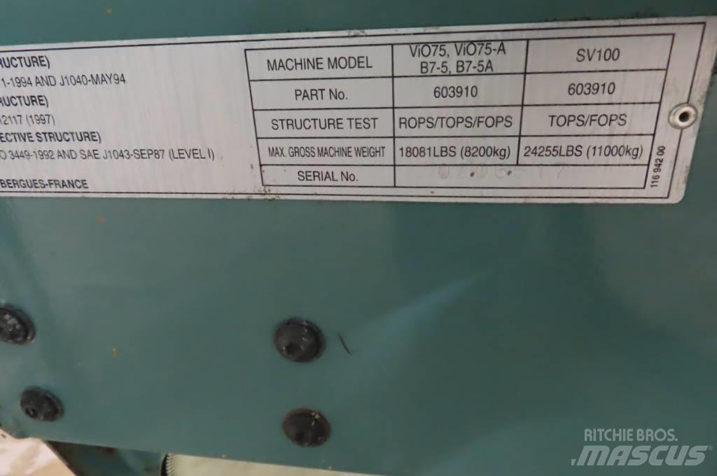 Yanmar Vio 75 Kabiny i wnętrze