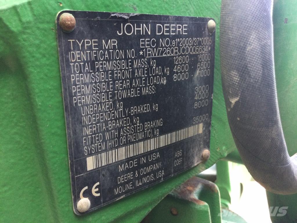 John Deere 7260R Ciągniki rolnicze