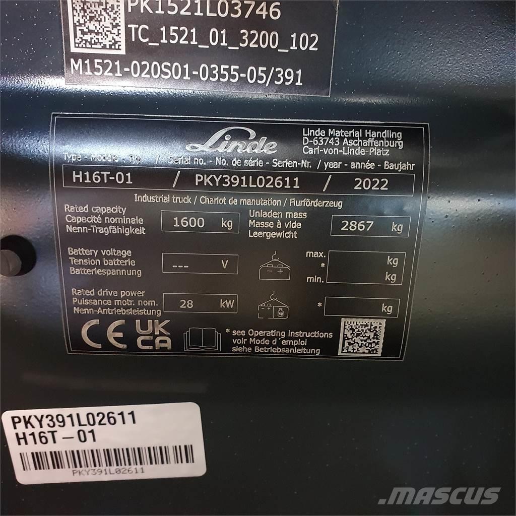Linde H16T Wózki LPG