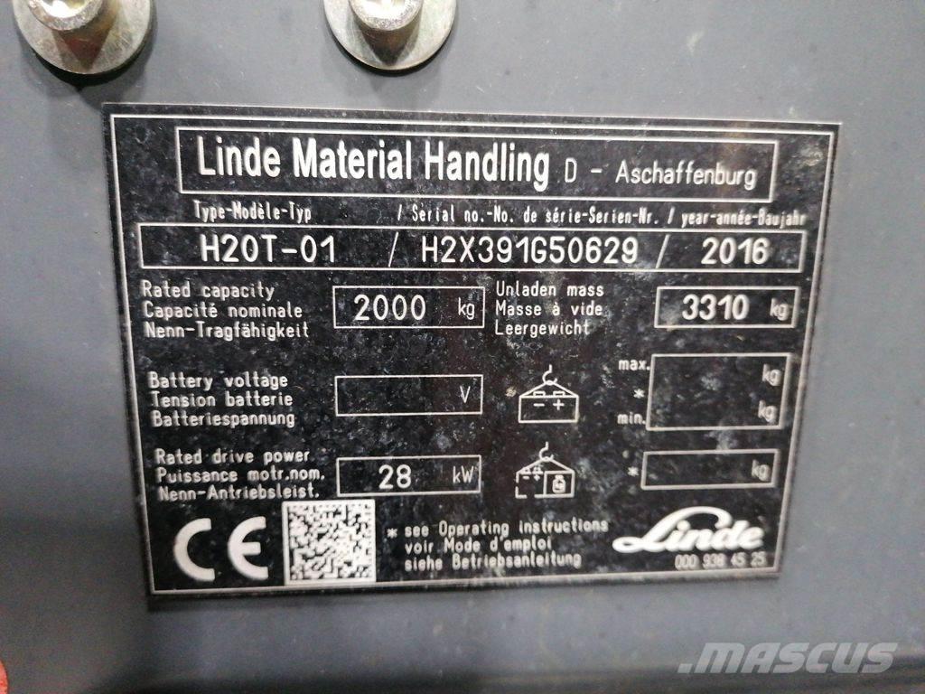 Linde H20T-01 Wózki LPG