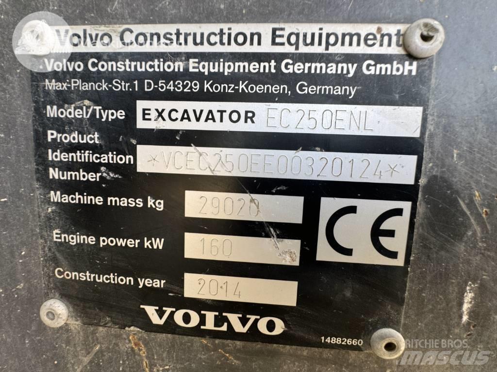 Volvo EC 250 E N L Koparki gąsienicowe