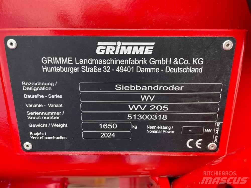 Grimme WV 205 Maszyny rolnicze - Inne