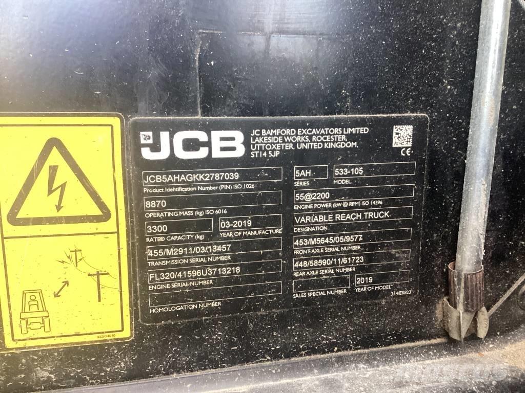 JCB 533-105 Ładowarki teleskopowe