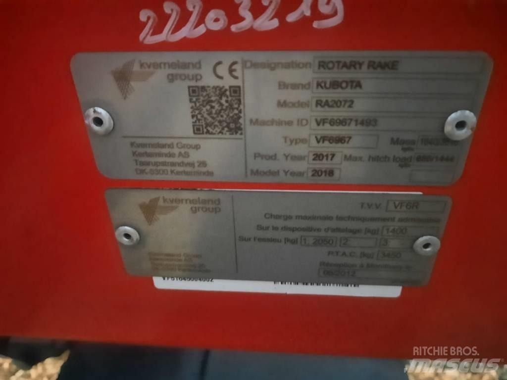 Kubota RA2072 Zgrabiarki i przetrząsacze
