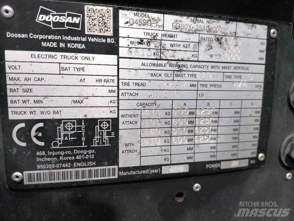 Doosan G45SC-7 Wózki LPG