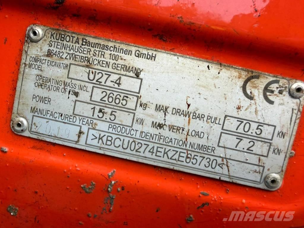 Kubota U 27-4 Minikoparki