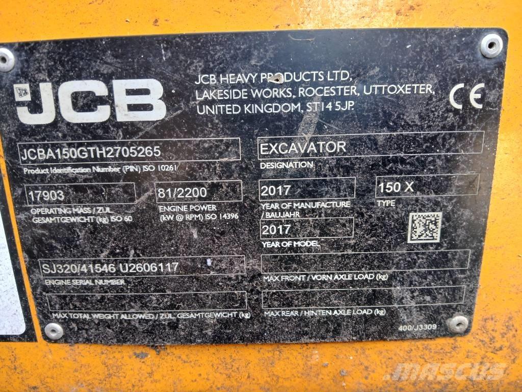 JCB 150X Koparki gąsienicowe
