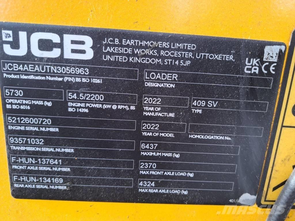 JCB 409 Ładowarki kołowe