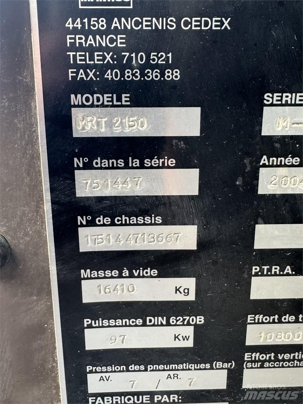 Manitou MRT 2150 Ładowarki teleskopowe