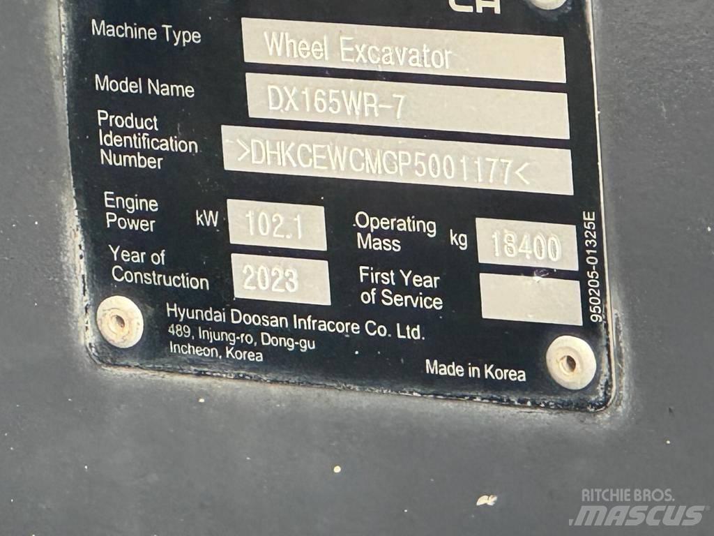 Doosan DX165WR-7 Koparki kołowe