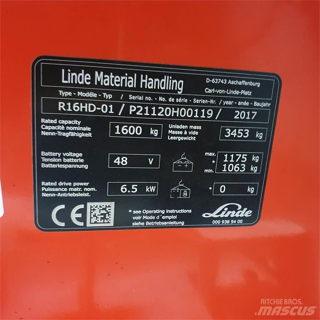 Linde R16HD Wózki widłowe wysokiego składowania