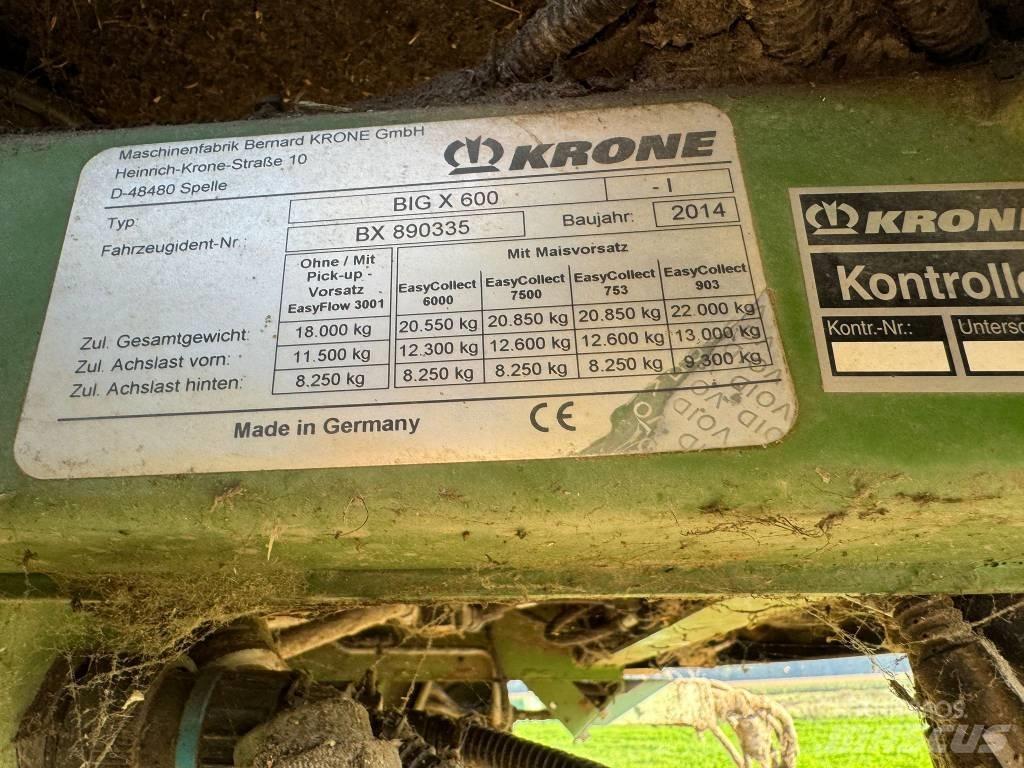 Krone Big X 600 Sieczkarnie samojezdne