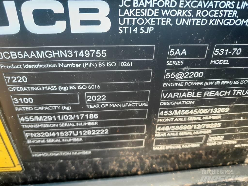 JCB 531-70 Ładowarki rolnicze