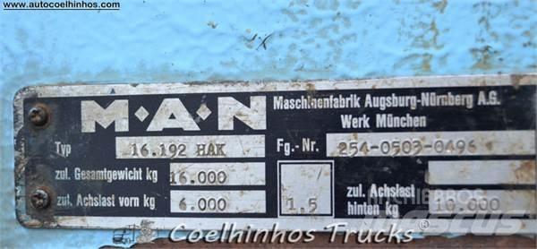 MAN 16.192 HAK Ciężarówki typu Platforma / Skrzynia