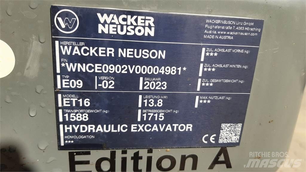 Wacker Neuson ET16 Koparki gąsienicowe