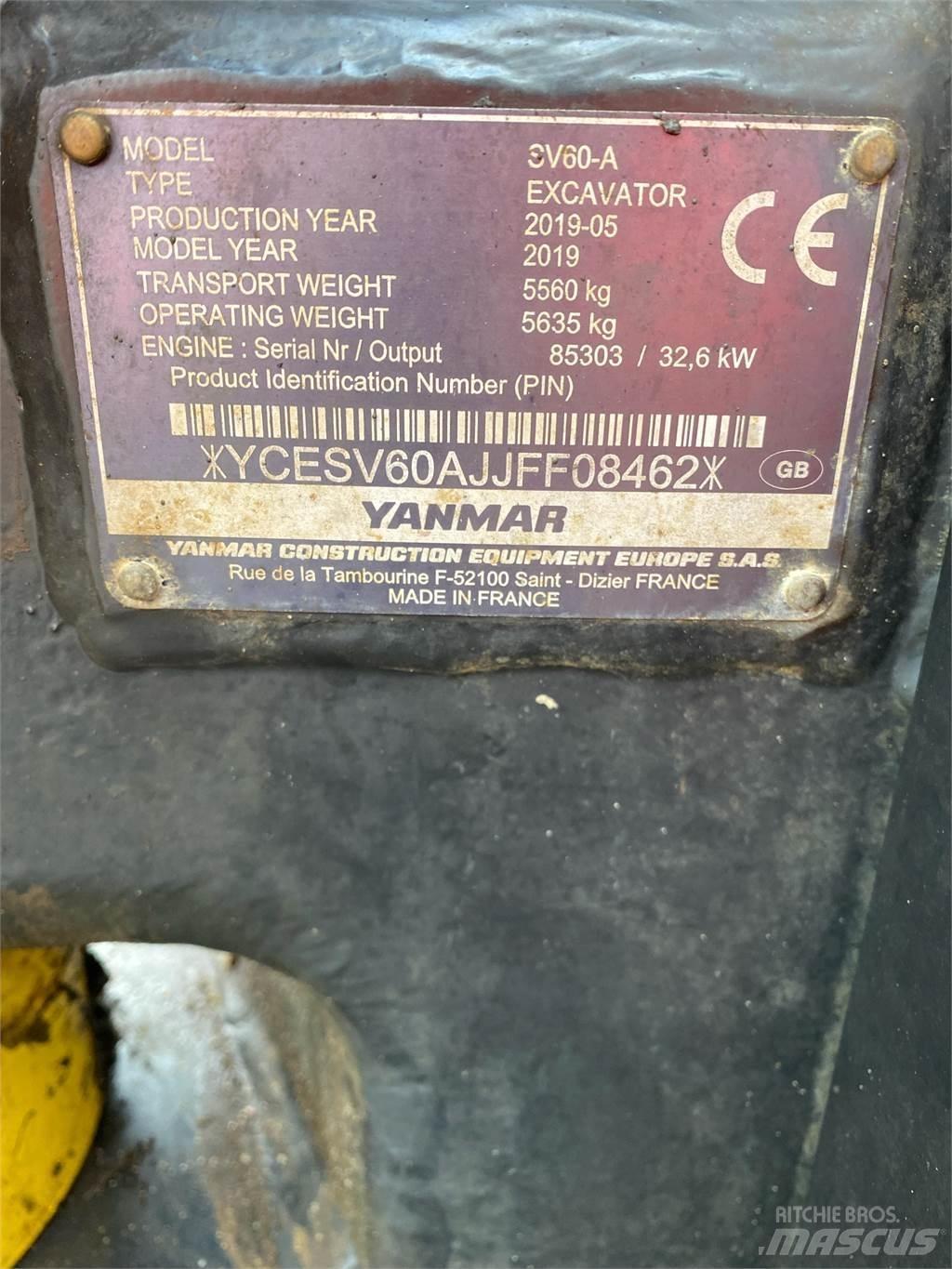 Yanmar SV60 Minikoparki
