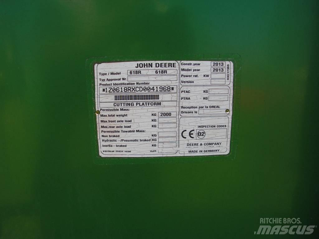 John Deere 618 R Głowice ścinkowe