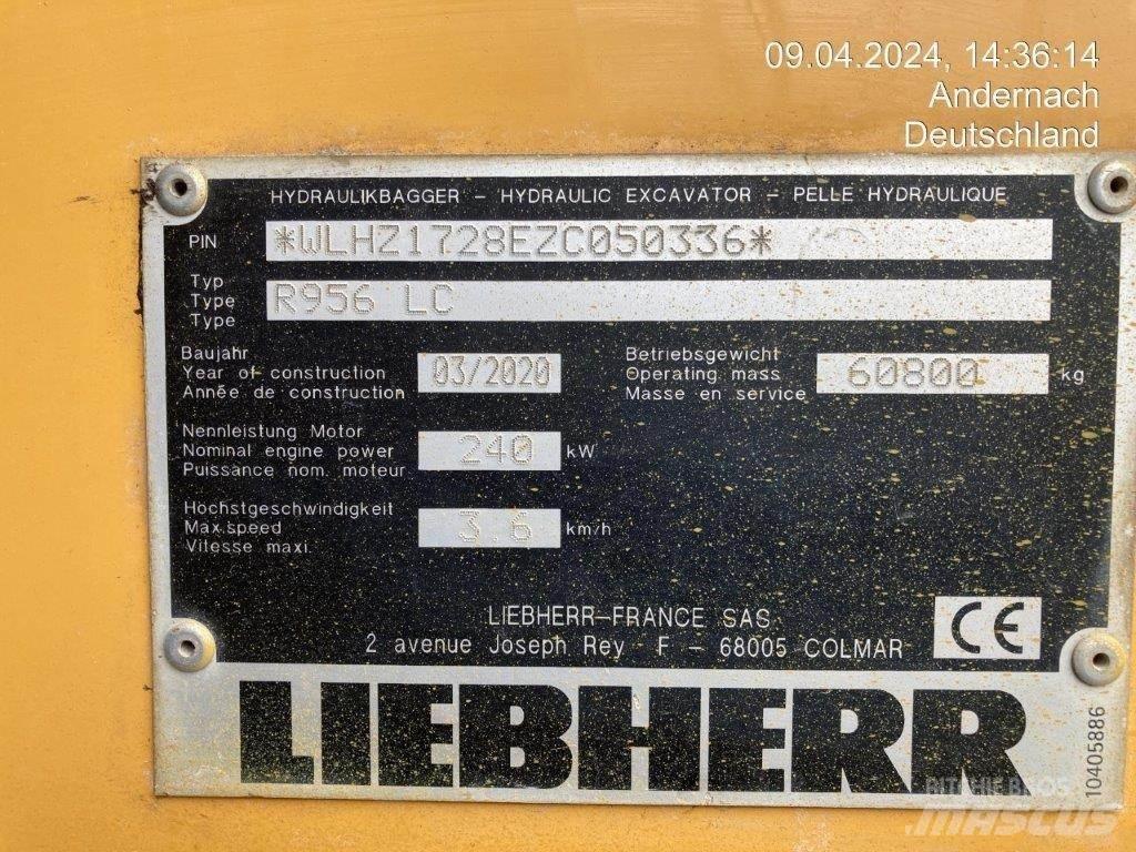 Liebherr R956 LC Koparki gąsienicowe