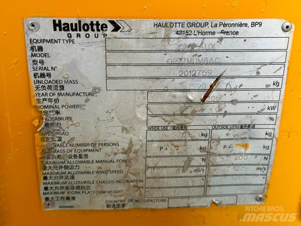 Haulotte OPTIMUM 8 Podnośniki nożycowe